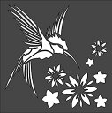 【中古】【輸入品 未使用】Rubstamper Hummingbird Logo Stencil Reusable Sturdy Flexible Clear Plastic 1-5.5x5.5 in Arts and Crafts Material Scrapbooking for Airbr