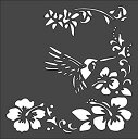 【中古】【輸入品 未使用】Rubstamper Hummingbird Logo Stencil Reusable Sturdy Flexible Clear Plastic 1-5.5x5.5 in Arts and Crafts Material Scrapbooking for Airbr