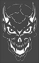 【中古】【輸入品 未使用】Rubstamper Demon Logo Stencil Reusable Sturdy Flexible Clear Plastic 1-5x8 in Arts and Crafts Material Scrapbooking for Airbrush Painti