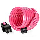 【中古】【輸入品・未使用】Etronic Bike Lock M6, Cable Lock 6 Feet Long Coiled Security Resett...