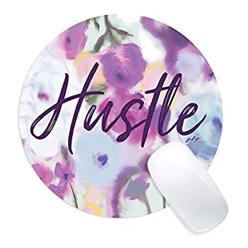 yÁzyAiEgpzMouse Pad Purple Hustle with Inspirational Quote Watercolor Floral Design Perfect Gift for Coworkers Teachers Graduation New Job Girl b