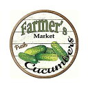 楽天スカイマーケットプラス【中古】【輸入品・未使用】Smart Blonde Farmers Market Cucumbers Novelty Metal Circular Sign C-602 [並行輸入品]