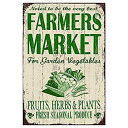 楽天スカイマーケットプラス【中古】【輸入品・未使用】Sylty Metal Signs Farmers Market for Garden Vegetables Retro Vintage Chic Style Decorative Old Metal Signs for Farm Wall Decor Gift 8x1