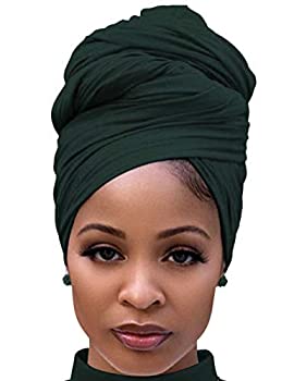 Cotton Head Scarf for Black Women Summer Thick Headwear for Natural Hair Accessories Dark Green 商品カテゴリー: ヘアアクセサリー [並行