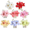 楽天スカイマーケットプラス【中古】【輸入品・未使用】inSowni 8 Pack Hawaiian Luau Party Wedding Bridal Headpiece Artificial Fake Silk Hibiscus Flower Gold Hair Side Combs Clips Pins Barret