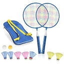 【中古】【輸入品・未使用】STSTECH Badminton Rackets for Children,12 in 1 Shuttlecocks Racquet Sports Set w/Lightweight Carrying Bag for Kids Professionals Beginn