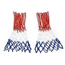 【中古】【輸入品 未使用】Sanung 2 Pack Heavy Basketball Net Rainproof Sunscreen, Red White Blue Bold Polyester Braided Rope, 12 Loops for Indoor Outdoor Profess