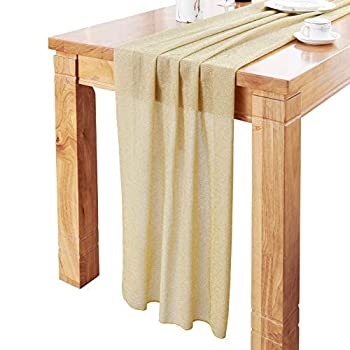 楽天スカイマーケットプラス【中古】【輸入品・未使用】DELOVO Gold Table Runner Glitter Gauze 27X120 inches Long Table Linen for Wedding Party Banquets Bridal Home Table Arches Cake Table De