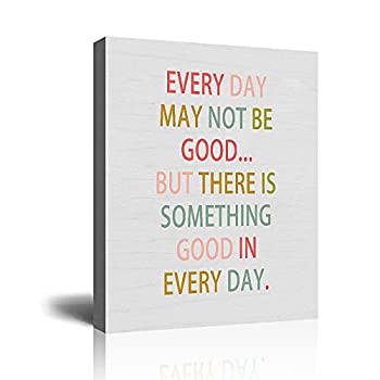 【中古】【輸入品 未使用】mosimin Something good in everyday Inspirational Quote Canvas Wall Art, Inspirational Home Decor, Motivational Office Quote,Gift for So