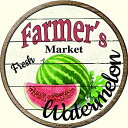 楽天スカイマーケットプラス【中古】【輸入品・未使用】Metal tin sign round-Farmers market fresh watermelon-Retro decoration on the wall, family bar, restaurant, garage, cafe, art metal roun