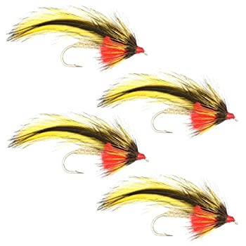 【中古】【輸入品 未使用】The Fly Fishing Place Platte River Special Classic Streamer Flies - Set of 4 Bass and Trout Fly Fishing Flies - Hook Size 4 並行輸入品