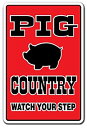 【中古】【輸入品・未使用】SignMission Pig Country Novelty Sign | Indoor/Outdoor | Funny Home ...