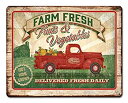 yÁzyAiEgpzLosea Farm Fresh Fruits and Vegetables Retro Vintage Decor Metal Tin Sign 12 x 8 Inches [sAi]