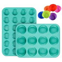 【中古】【輸入品 未使用】Silicone Muffin Pan Cupcake Set - Mini 24 Cups and Regular 12 Cups Muffin Tin, Nonstick BPA Free Food Grade Silicone Molds with 12 Sili