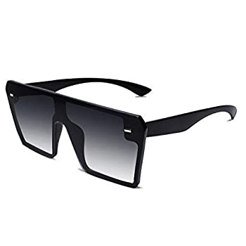 【中古】【輸入品 未使用】VANLINKER Square Oversized Sunglasses for Women Men,Flat Top Fashion Shades 100 UV Protection VL9517 Slide 商品カテゴリー: サングラス