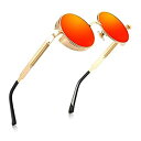 【中古】【輸入品 未使用】Retro Round Gothic Circle Steampunk Polarized Sunglasses Metal Alloy Polarized Sun glasses for Men Women 商品カテゴリー: サングラス 並