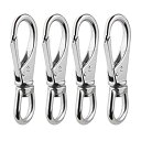 楽天スカイマーケットプラス【中古】【輸入品・未使用】BNYZWOT Stainless Steel Swivel Eye Snap Hooks （4 x 1-1/2 Inch） Scuba Diving Clips Universal Marine Hardware Spring Buckles for Bird Fee