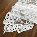 【中古】【輸入品 未使用】Bettery Home Lace Table Runner and Dresser Scarf Embroidered Flower White Table Runner 10 x 60 Inches Wedding Party Baby Shower Dining