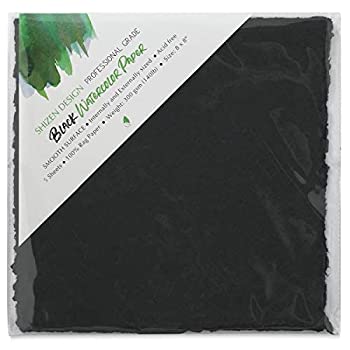【中古】【輸入品 未使用】Shizen Design, Watercolor Paper, Black, Hot Press, 8x8 Inches, Pack of 5 Sheets, WC 330 商品カテゴリー: 画用紙 並行輸入品
