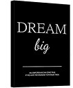 【中古】【輸入品 未使用】KaileFu-Dream Big Canvas Inspirational Quotes Wall Art -Motivational Dream Quote Poster Art Wall Decor Framed for Office Bedroom Living