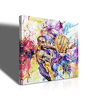 【中古】【輸入品・未使用】YHAOU Kobe Bryant Wall Art Poster Famous Basketball Player Star Portrait Painting Print On Canvas Ko..