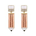 Pencil Earrings for Women Girls,Cute Pink Stationery Earrings,Weird Funny Jewelry Gifts for Teachers, Professors, Students,Teens,Cute P