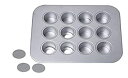 【中古】【輸入品 未使用】Chicago Metallic Mini Cheesecake Pan 12 Cavity, 13.90-Inch by 10.60-Inch (2-Inch by 1.6-Inch Cavities) 並行輸入品