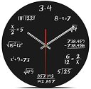yÁzyAiEgpzAKAHA Math Wall Clock 12-Inch - Unique Art Design - Mathematical Equations Wall Clock for Classroom, Home, Office(3.4) [sAi]