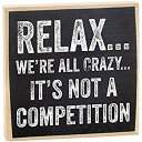 楽天スカイマーケットプラス【中古】【輸入品・未使用】Relax We're All Crazy - Rustic Wooden Sign - Makes a Great Funny Gift Under $15! [並行輸入品]