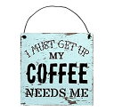 【中古】【輸入品・未使用】Coffee Sign - I Must Get Up my Coffee Needs Me - by StudioR12 | Teal Color | Kitchen Wall Decor, Desk, Office | Great Gift for Busy Caffeinated Friends, Moms or Co-Workers | Size 6" x 6" [並行輸入品]【メーカー名】Studio R 12【メーカー型番】【ブランド名】Studio R 12【商品説明】Coffee Sign - I Must Get Up my Coffee Needs Me - by StudioR12 | Teal Color | Kitchen Wall Decor, Desk, Office | Great Gift for Busy Caffeinated Friends, Moms or Co-Workers | Size 6" x 6" [並行輸入品]当店では初期不良に限り、商品到着から7日間は返品を 受付けております。こちらは海外販売用に買取り致しました未使用品です。買取り致しました為、中古扱いとしております。他モールとの併売品の為、完売の際はご連絡致しますのでご了承下さい。速やかにご返金させて頂きます。ご注文からお届けまで1、ご注文⇒ご注文は24時間受け付けております。2、注文確認⇒ご注文後、当店から注文確認メールを送信します。3、配送⇒当店海外倉庫から取り寄せの場合は10〜30日程度でのお届けとなります。国内到着後、発送の際に通知にてご連絡致します。国内倉庫からの場合は3〜7日でのお届けとなります。　※離島、北海道、九州、沖縄は遅れる場合がございます。予めご了承下さい。お電話でのお問合せは少人数で運営の為受け付けておりませんので、メールにてお問合せお願い致します。営業時間　月〜金　10:00〜17:00お客様都合によるご注文後のキャンセル・返品はお受けしておりませんのでご了承下さい。