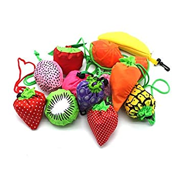 yÁzyAiEgpzYUYIKES 10PCS Fruits Reusable Grocery Shopping Tote Bags Folding Pouch Storage Bags Convenient Grocery Bags for Shopping Travel [sA