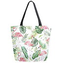 ޡåȥץ饹㤨֡šۡ͢ʡ̤ѡZzWwR Trendy Tropical Leaves Flamingo Pattern Extra Large Canvas Market Beach Travel Reusable Grocery Shopping Tote Bag Portable StoragפβǤʤ13,530ߤˤʤޤ