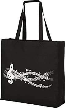 楽天スカイマーケットプラス【中古】【輸入品・未使用】Large Gusseted Canvas Music Piano Tote Bag [並行輸入品]