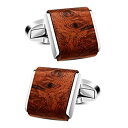 yÁzyAiEgpzVIILOCK Mens Natural Handmade Rosewood Cufflinks Handcrafted Wooden Square Cuff Links (iJeS[ : JtX) [sAi]