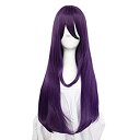 yÁzyAiEgpzAnogol Hair Cap+Purple Wig with Bangs Long Straight Purple Synthetic Wig for Women Anime iJeS[: wAANZT[ [sAi]