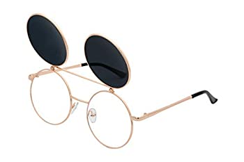 【中古】【輸入品・未使用】J&L Glasses Retro Flip-Up Round Goggles Seampunk Sunglasses 商品カテゴリー: サングラス [並行輸入品]