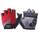 【中古】【輸入品 未使用】SCAVOR Padded Fingerless Mountain Biking Mesh Gloves - for Men Women Boys with Full Thumb Half Finger - Pefect for Sport Bike Fishing C