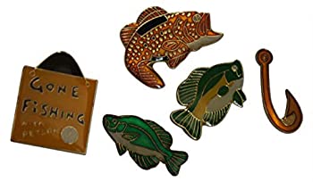 【中古】【輸入品 未使用】5-Piece Fish Hook Father 039 s Day Gone Fishing Trip Lapel Pin or Hat Pin Tie Tack Set with Clutch Back by Novel Merk 商品カテゴリー: