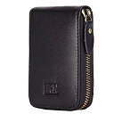 【中古】【輸入品 未使用】BRASS TACKS Leathercraft Vintage Handmade Full Leather Front Pocket Wallet RFID Blocking Multi Card Case with Zipper Pocket for Men Wom