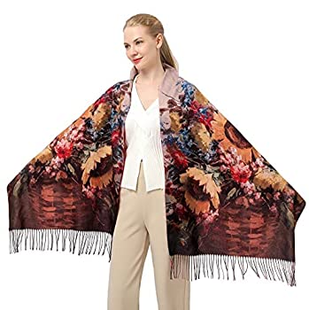 【中古】【輸入品・未使用】Women's Fashion Scarf with Art Printed Tassel Soft Cashmere Warm Large Blanket Wrap Shawl for gift 商品カテゴリー: スカーフ ショール [