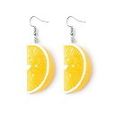 yÁzyAiEgpzLemon Earrings for Women, Cute Fruit Oranges Earrings for Girls, Orange Slice Dangle Earrings Hypoallergenic, 3D Lemon Slice Drop Earri