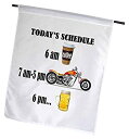 【中古】【輸入品・未使用】3dRose Coffee, Motorcycle, Beer. Funny Motorcycles Saying. - Garden Flag, 12 by 18" [並行輸入品]