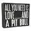 【中古】【輸入品・未使用】JennyGems All You Need is Love and a Pit Bull (Pitbull) - Wood Pitbull Sign - American Pit Bull Terrier Home Decor - Pitt Decorations a 15,278円