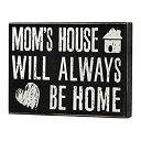 【中古】【輸入品・未使用】JennyGems - Mom's House Will Always Be Home - Wooden Mom Quote Saying Box Sign - Sentimental Gift - Mom Sign - Presents for Mom - Mom G