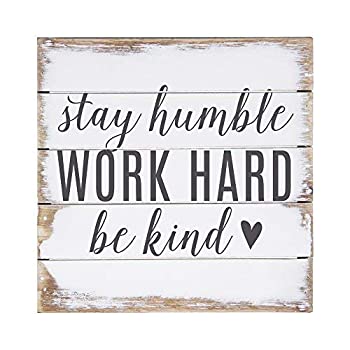 【中古】【輸入品・未使用】Sincere Surroundings PET10158 Work Hard 8 x 8, White [並行輸入品]