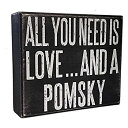 【中古】【輸入品・未使用】JennyGems Pomsky Sign, Wooden - All You Need is Love and a Pomsky, ...