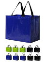 【中古】【輸入品 未使用】Earthwise Reusable Grocery Bags Heavy Duty Extra Large Eco Friendly Laminated Water Resistant Foldable Totes Durable Poly Web Handles (