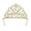 楽天スカイマーケットプラス【中古】【輸入品・未使用】DcZeRong Queen Princess 40th Birthday Tiara Crown Gold Women 40 Birthday Princess Queen Tiaras Crown 商品カテゴリー: ヘアアクセサリー [