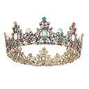 【中古】【輸入品 未使用】SNOWH Baroque Queen Crowns and Tiaras, Crystal Wedding Crown for Women, Vintage Birthday Tiara, Costume Party Hair Accessories with Gem