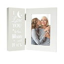 【中古】【輸入品 未使用】YEASL I Love You to The Moon and Back Picture Frames,White 4X6 Wood Tabletop Photo Frame, Love Gifts for Mother Grandma Family Friends